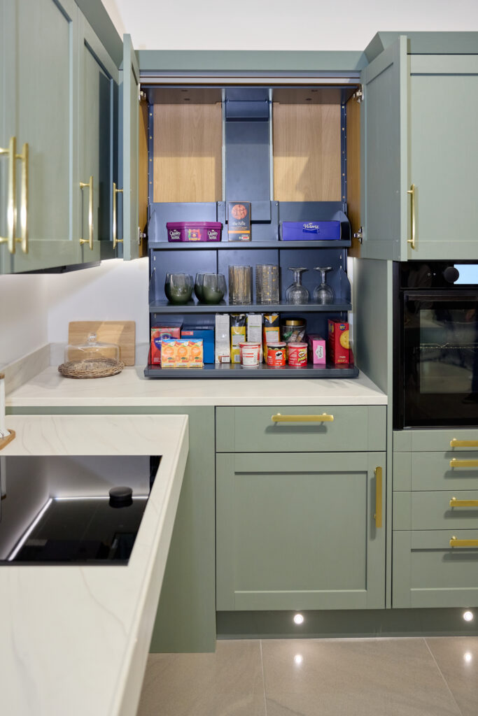 Electric drop down wall cabinets