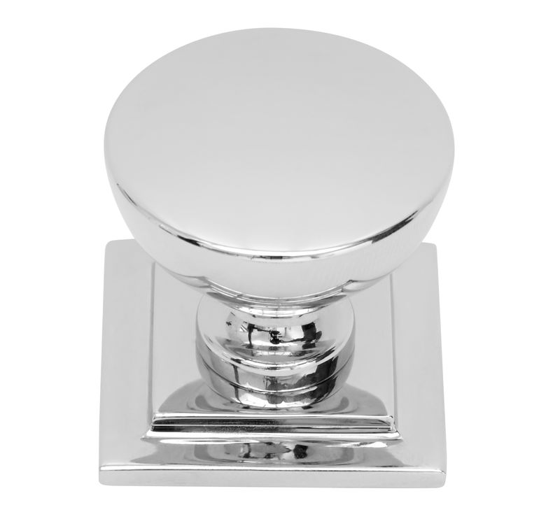 BDOPTION029 - Polished Chrome Knob with Square Backplate-small