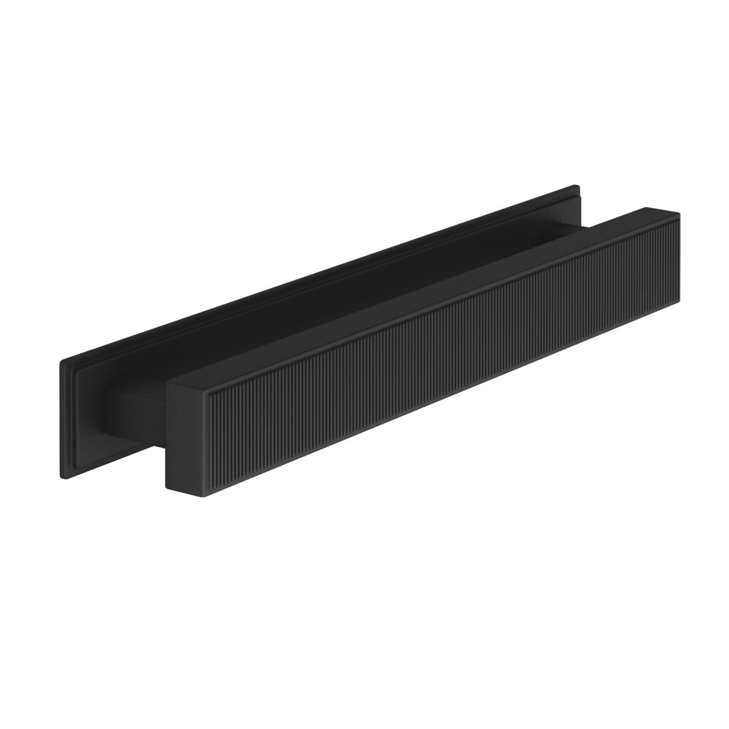 Barrington Black Pull Handle with Backplate
